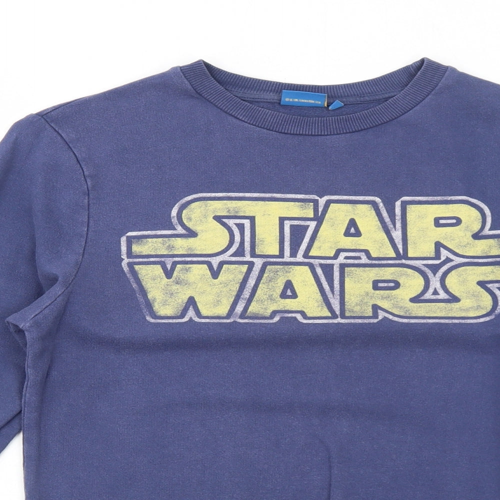 Star Wars Mens Blue Cotton Pullover Sweatshirt Size XS - Star Wars