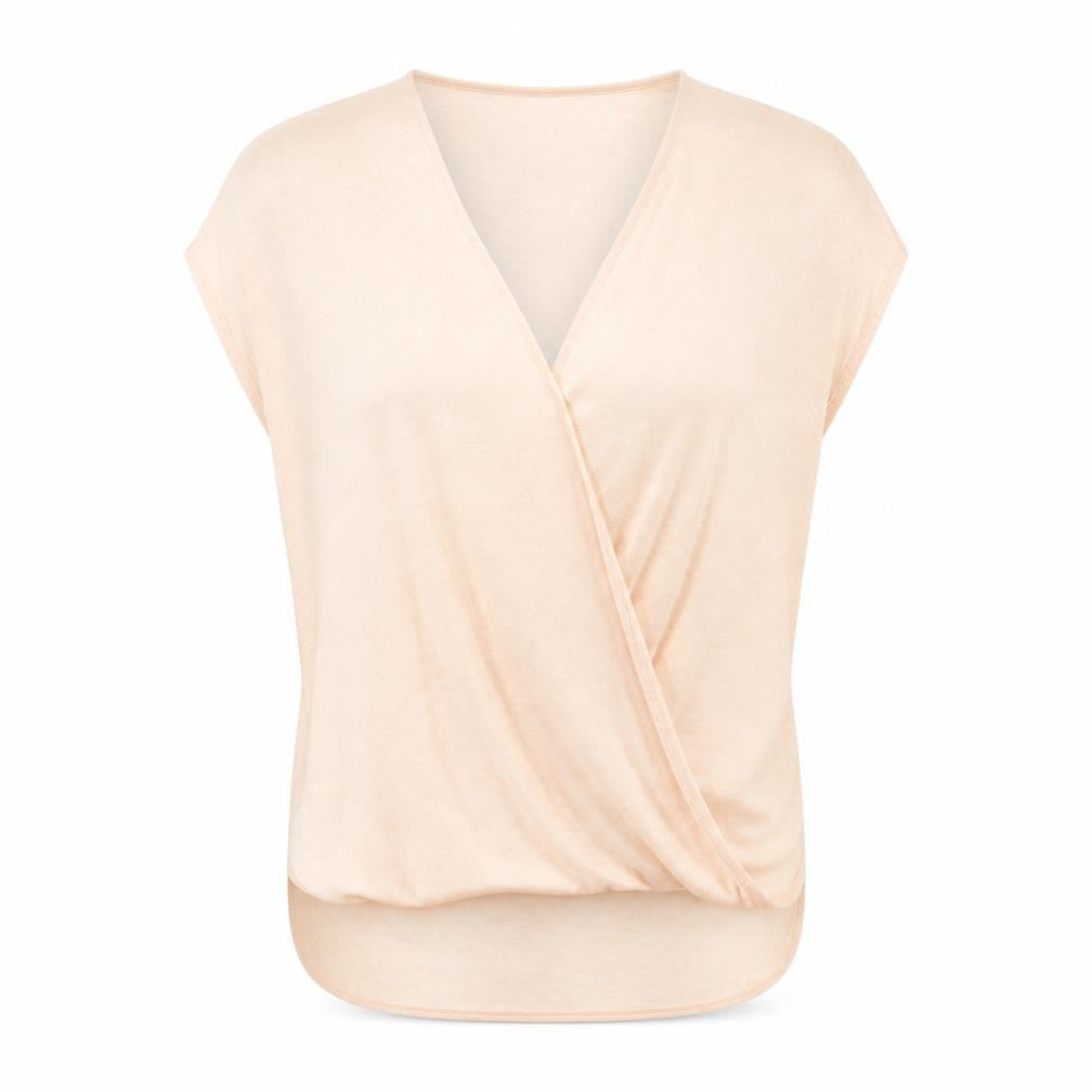 New Look Womens Pink Polyester Basic Blouse Size 8 V-Neck