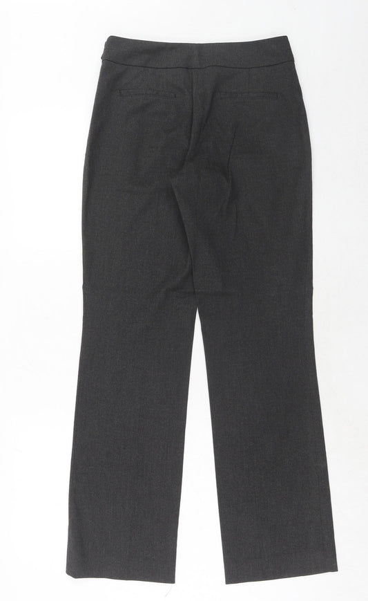 NEXT Womens Grey Polyester Dress Pants Trousers Size 6 Regular Hook & Eye