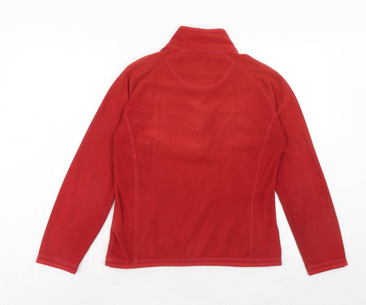 Mountain Life Womens Red Polyester Pullover Sweatshirt Size 8 Zip