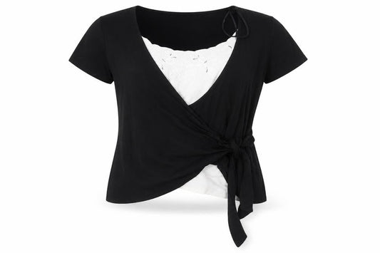 Womens UK Size 16 Alex & Co. Black Viscose Blouse