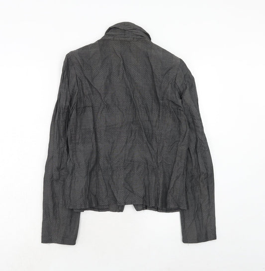 Marie Mero Womens Grey Jacket Blazer Size 12 Button