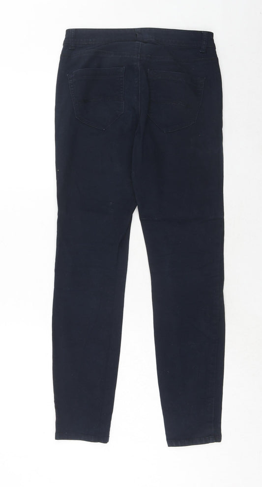 Yessica Womens Blue Cotton Skinny Jeans Size 8 Regular Zip