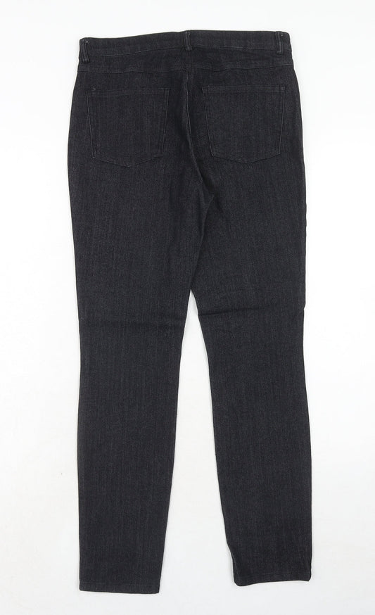 Kulclothing Womens Black Polyester Skinny Jeans Size 10 Regular Zip