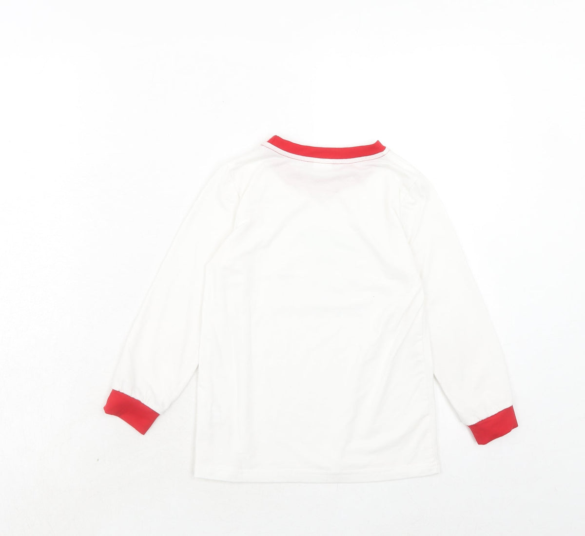 PatPat Girls White Polyester Pullover T-Shirt Size 6-7 Years Round Neck Pullover - Christmas