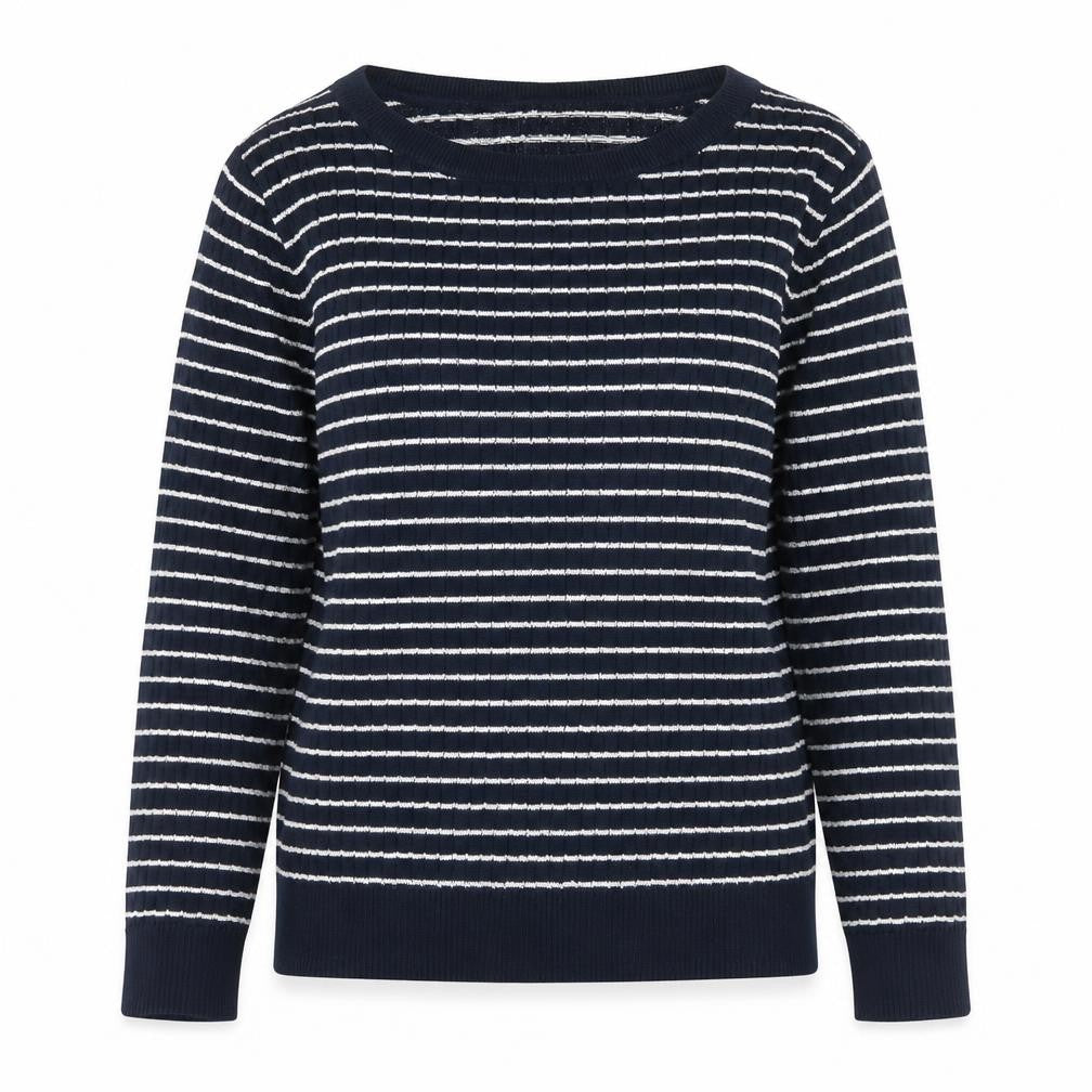 Womens UK L Regular Jones New York Blue Pullover Tight-Knit