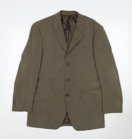 NEXT Mens Beige Polyester Jacket Suit Jacket Size 38 Regular