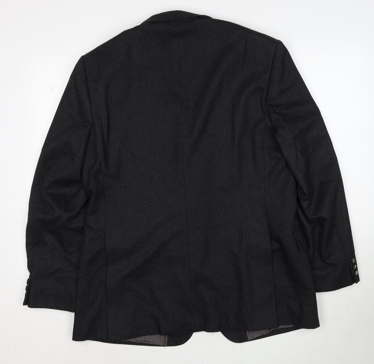 Hector Jones Mens Black Polyester Jacket Suit Jacket Size 38 Regular