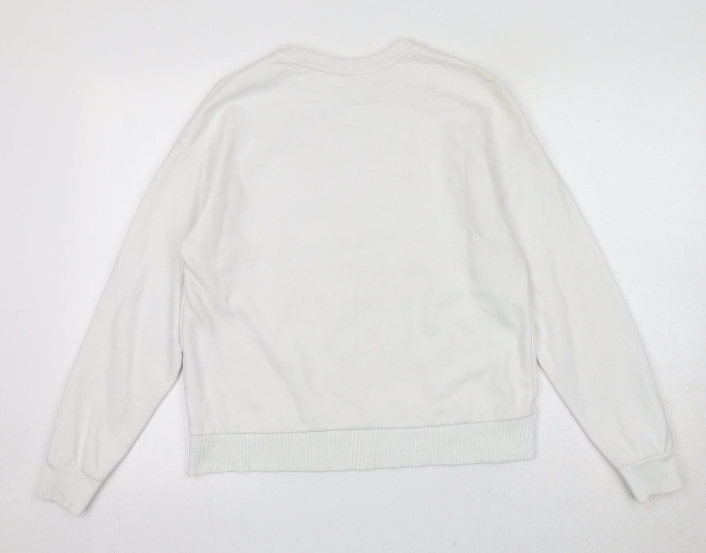 Disney Womens White Cotton Pullover Sweatshirt Size 6 Pullover - Size 6-8, Mickey Mouse