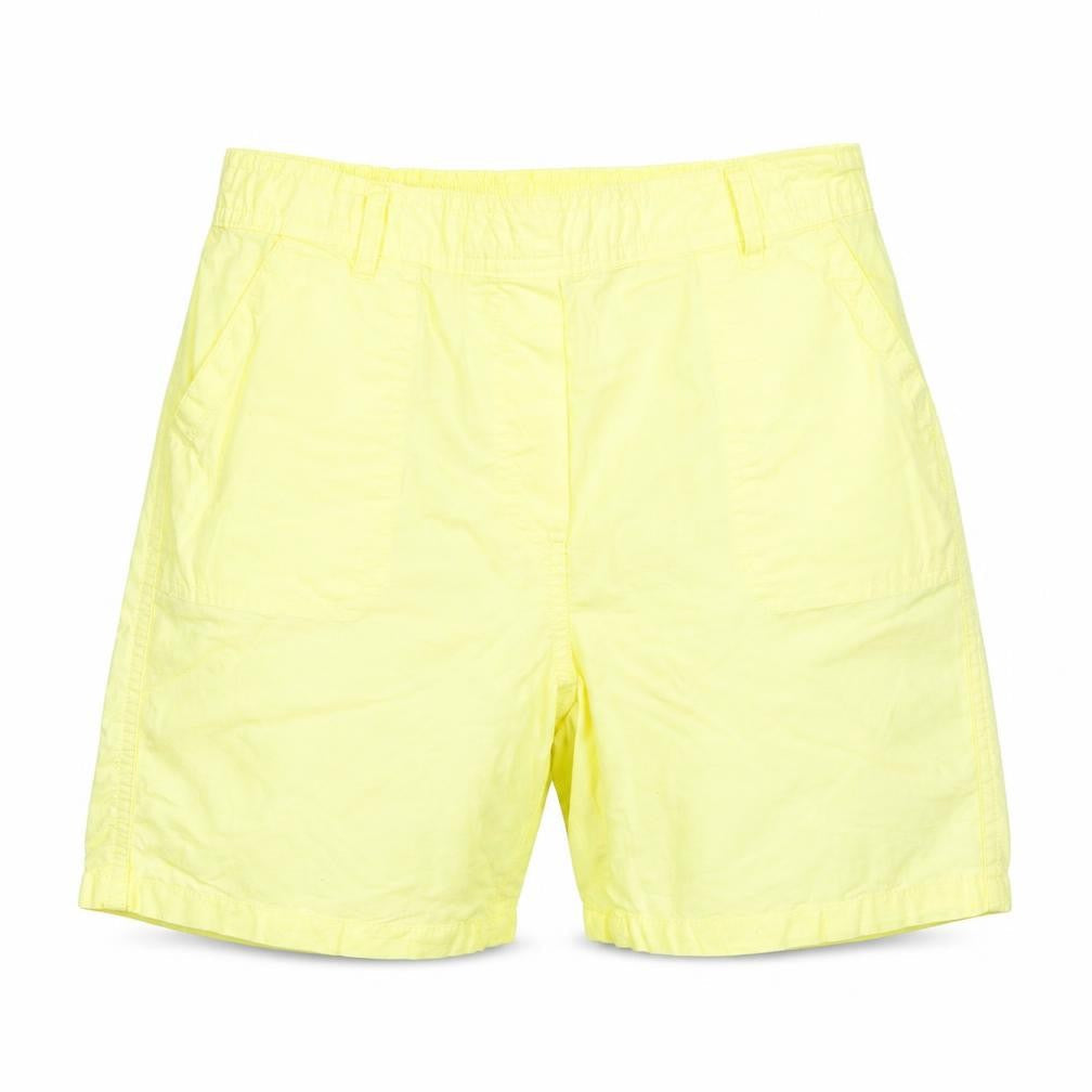 Anthology Womens Yellow Cotton Chino Shorts Size 10 Regular Pull On