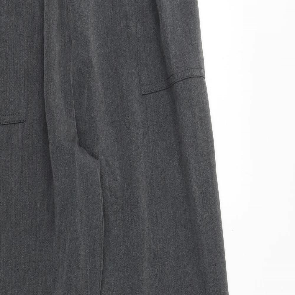 AFIBEL Womens Grey Polyester Trousers Size 16 Regular