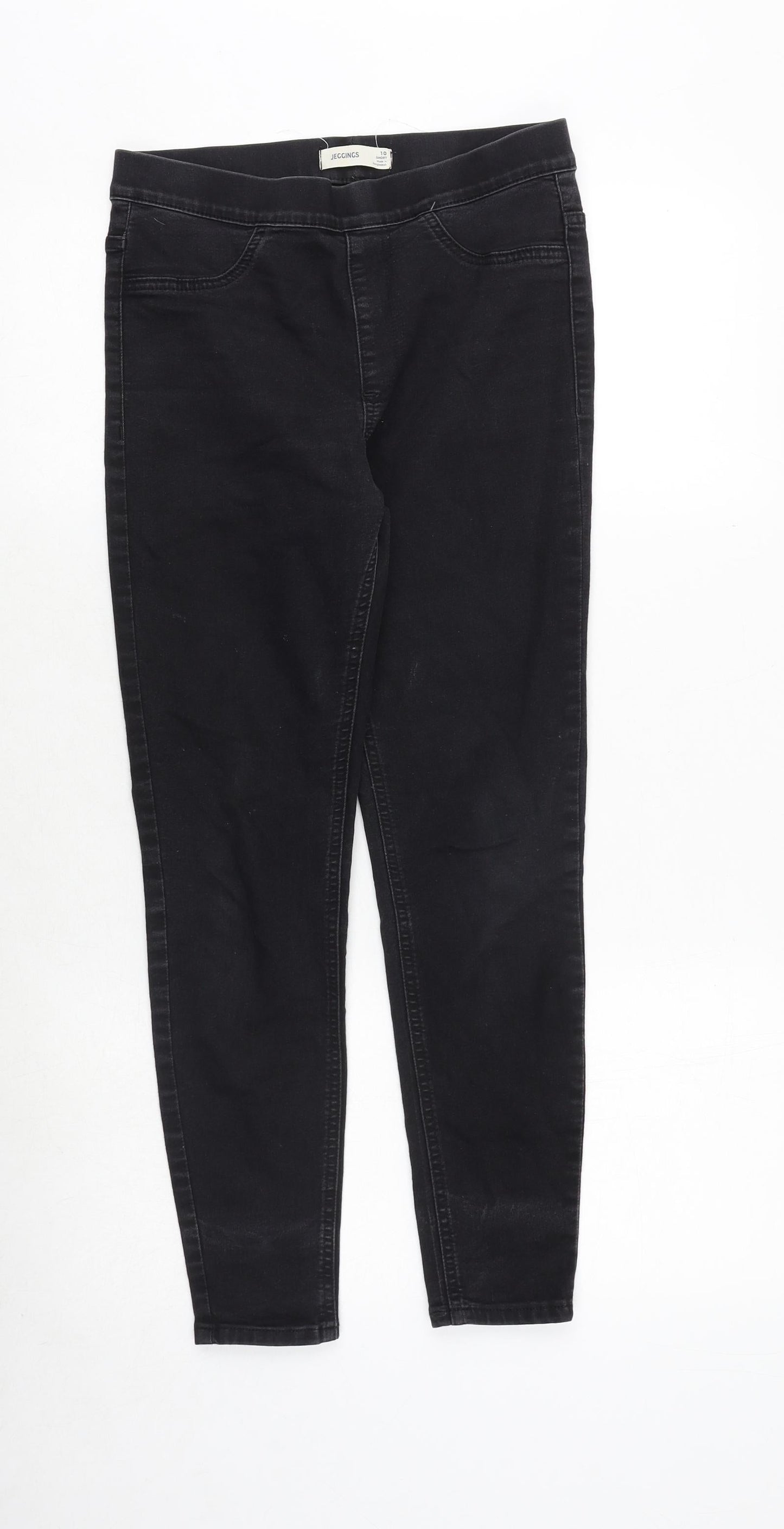 Marks and Spencer Womens Black Cotton Jegging Jeans Size 10 Regular