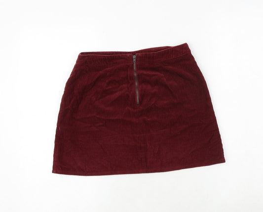 BDG Womens Red Polyester Mini Skirt Size XS Zip