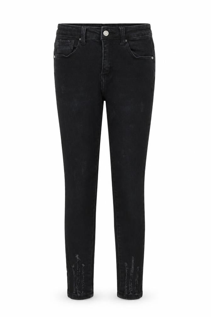pink girls Girls Black Cotton Skinny Jeans Size M Regular Zip