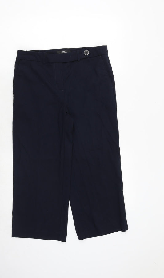 NEXT Womens Blue Polyester Trousers Size 10 Regular Zip