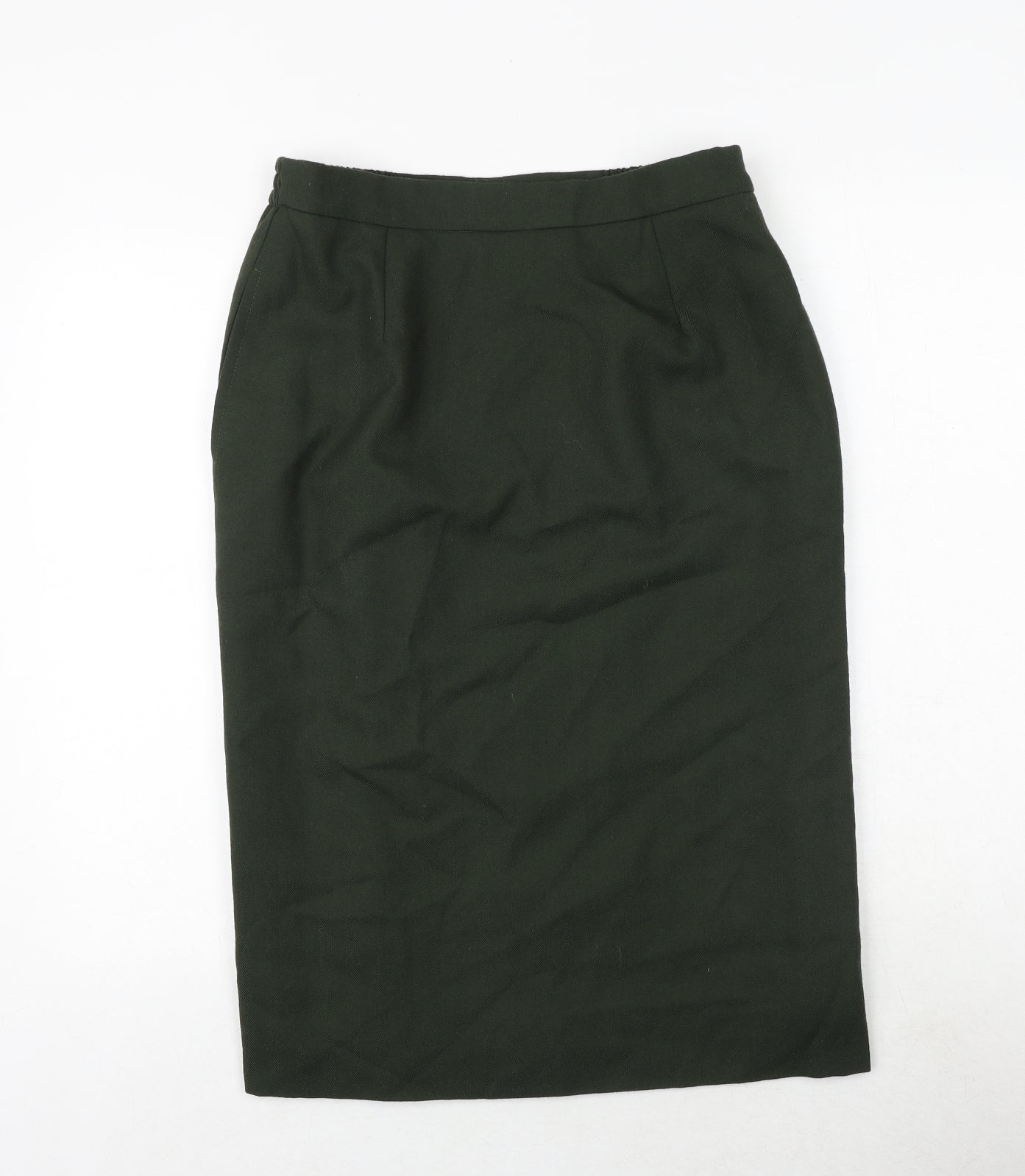 Avoca Womens Green Polyester A-Line Skirt Size 30 in Zip