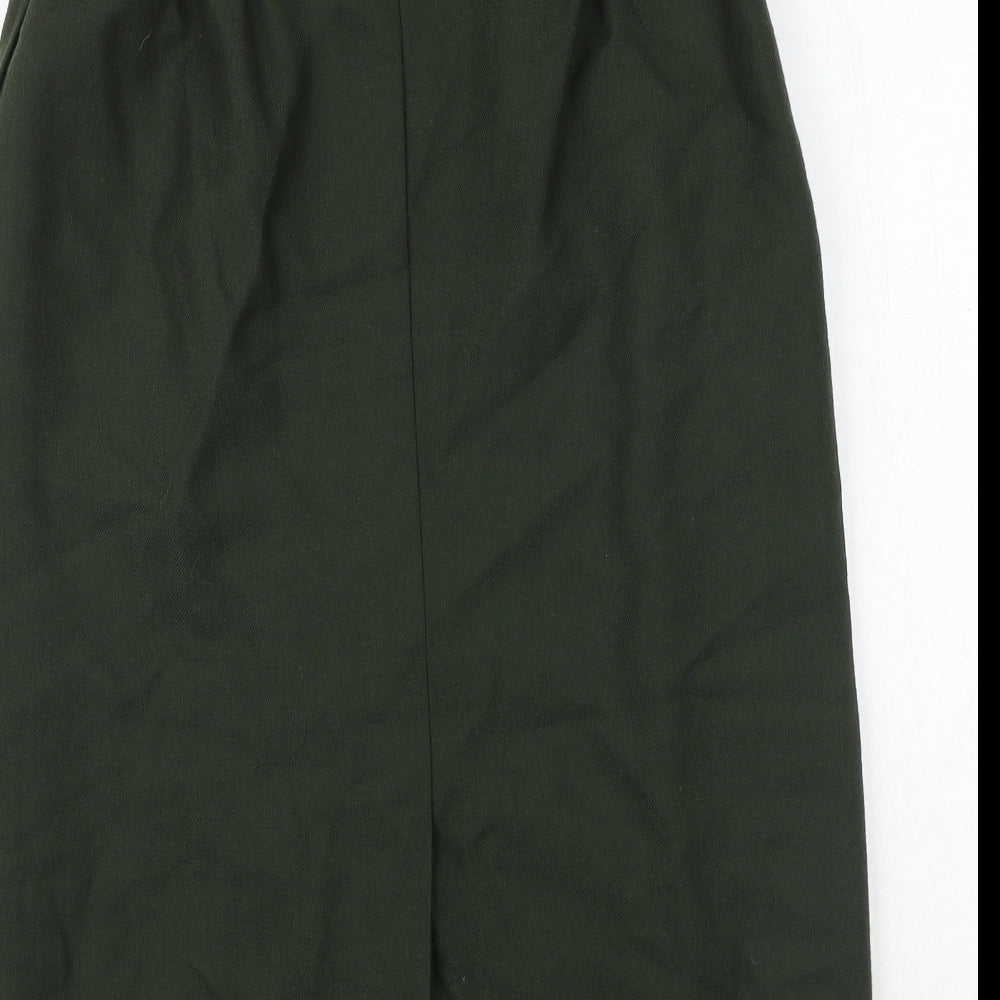 Avoca Womens Green Polyester A-Line Skirt Size 30 in Zip