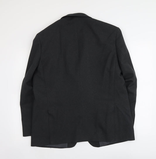 Greenwoods Mens Grey Polyester Jacket Suit Jacket Size L Regular