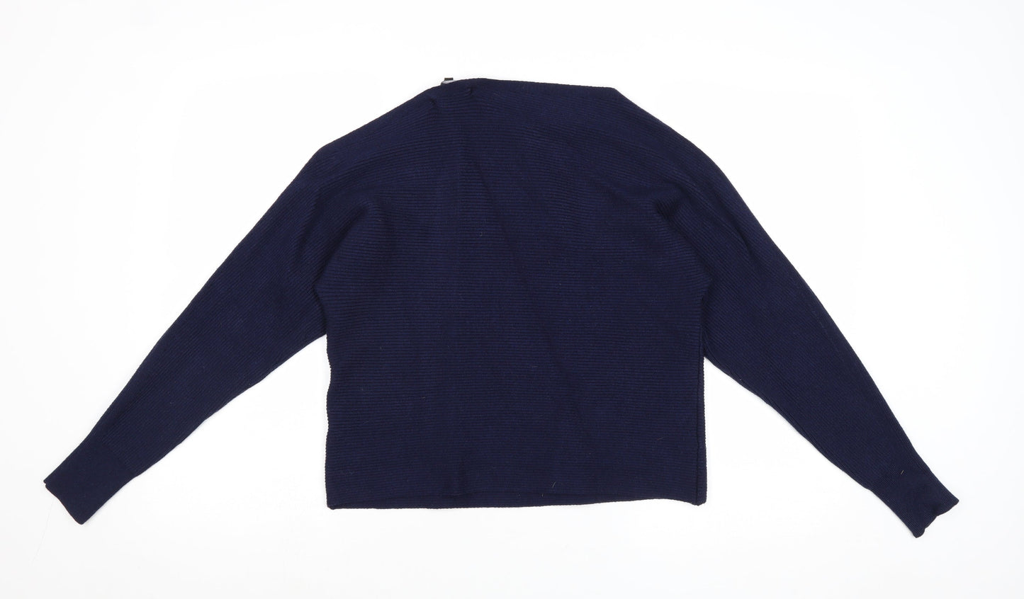 NEXT Womens Blue V-Neck Viscose Pullover Jumper Size 8