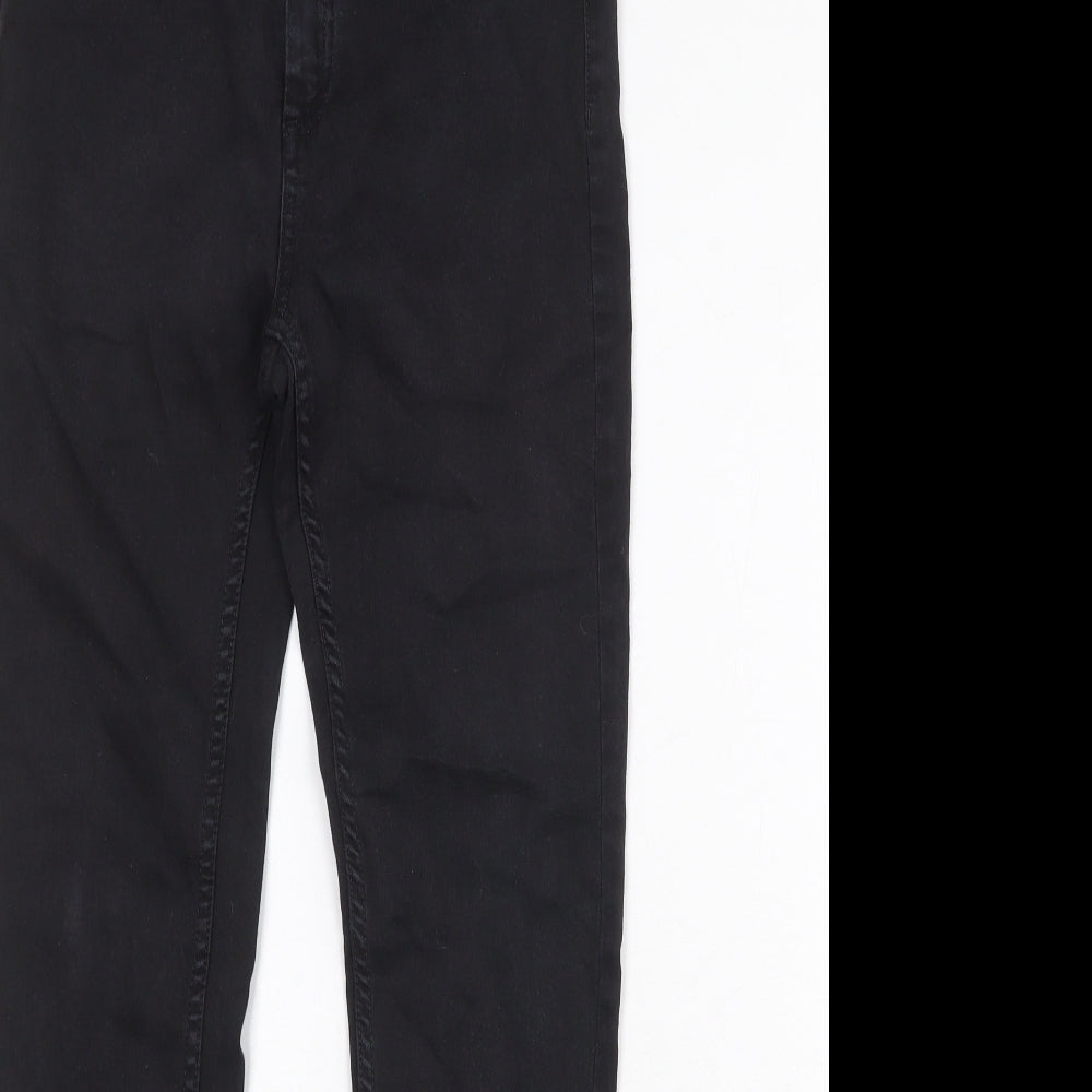 Marks and Spencer Womens Black Cotton Skinny Jeans Size 8 Regular Zip