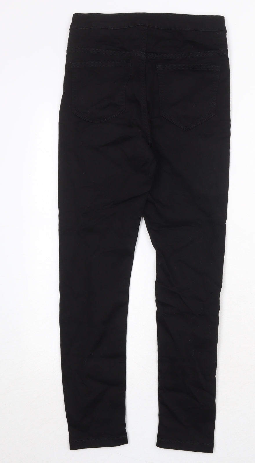 Marks and Spencer Womens Black Cotton Skinny Jeans Size 8 Regular Zip