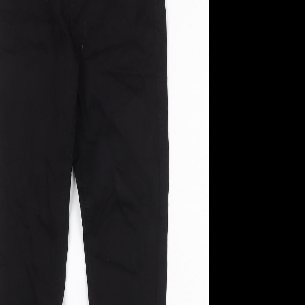Marks and Spencer Womens Black Cotton Skinny Jeans Size 8 Regular Zip