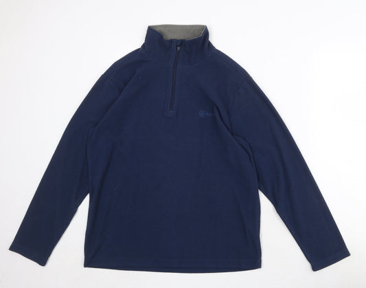 Hi Gear Womens Blue Polyester Pullover Sweatshirt Size S Zip