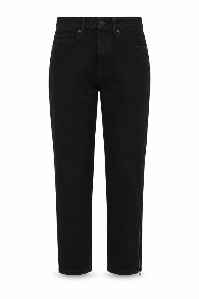 Social Tourist Womens Black Cotton Straight Jeans Size 24 in Regular Zip