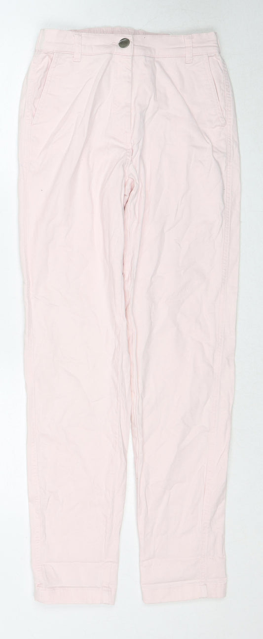 Masai Womens Pink Cotton Straight Jeans Size S Regular Zip