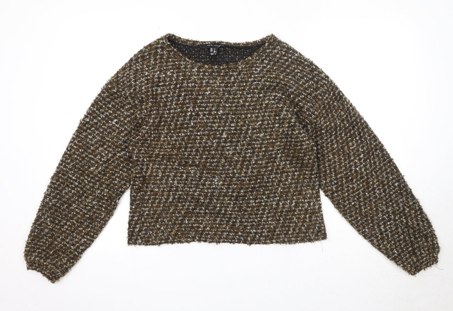 New Look Womens Multicoloured Round Neck Acrylic Pullover Jumper Size S