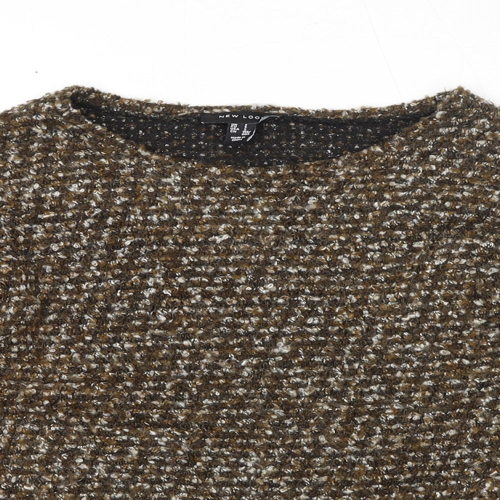 New Look Womens Multicoloured Round Neck Acrylic Pullover Jumper Size S
