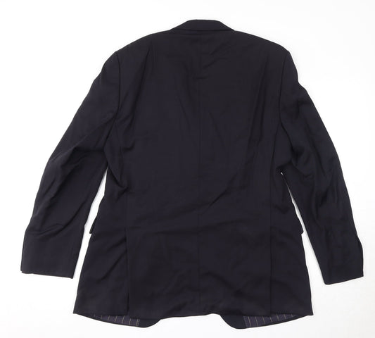 Carl Gross Mens Black Wool Jacket Suit Jacket Size 40 Regular