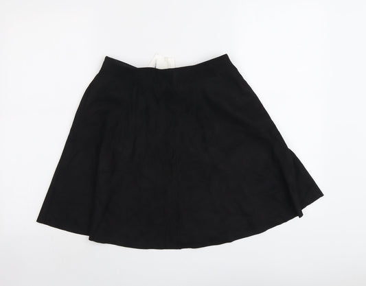 VILA Womens Black Polyester Swing Skirt Size S