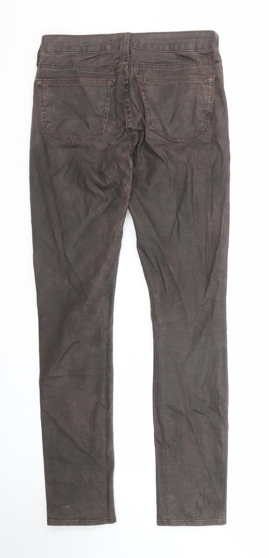 Rich & Skinny Womens Brown Cotton Skinny Jeans Size 25 in Regular Zip