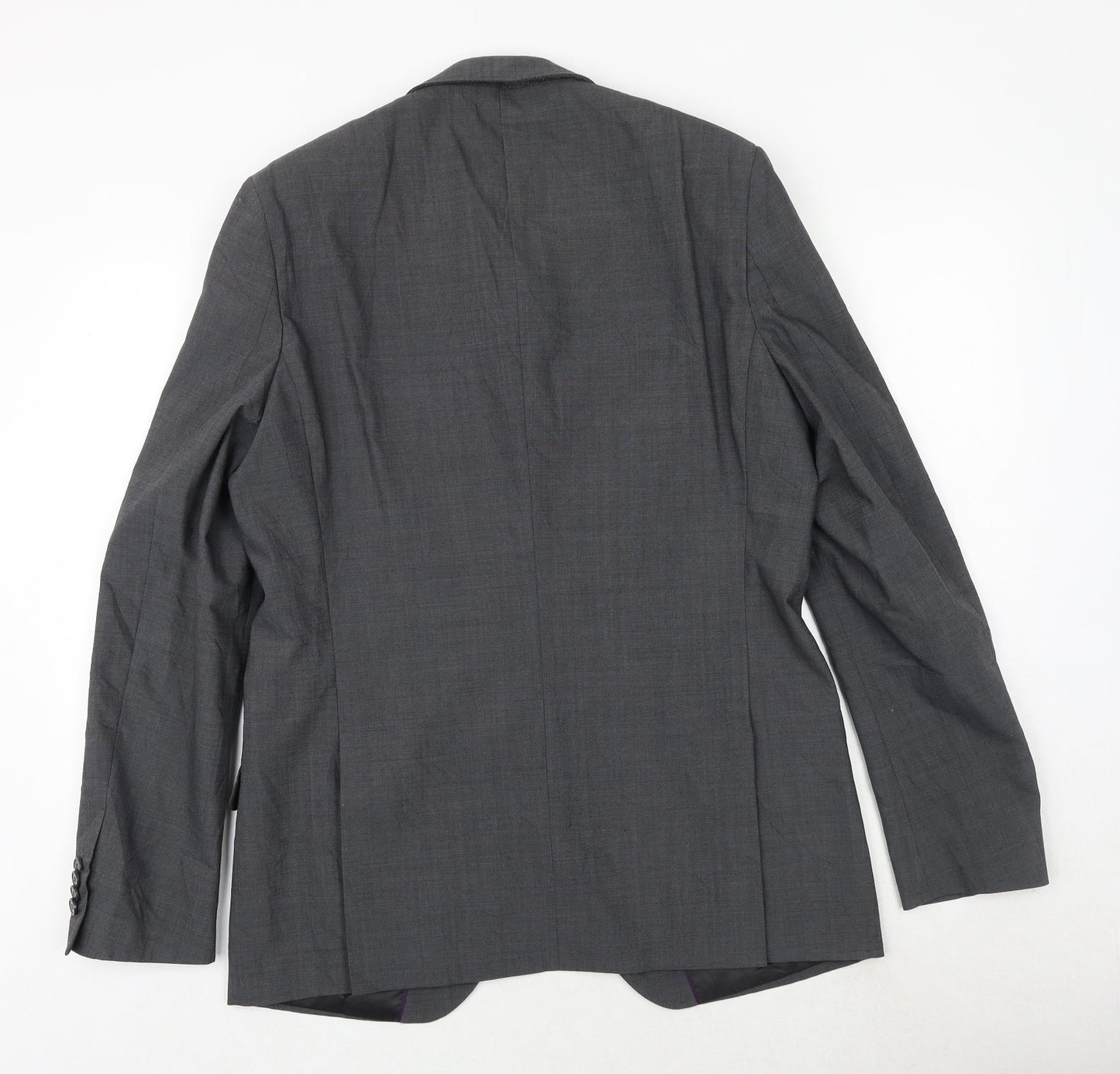 Fellini Mens Grey Wool Jacket Suit Jacket Size 40 Regular