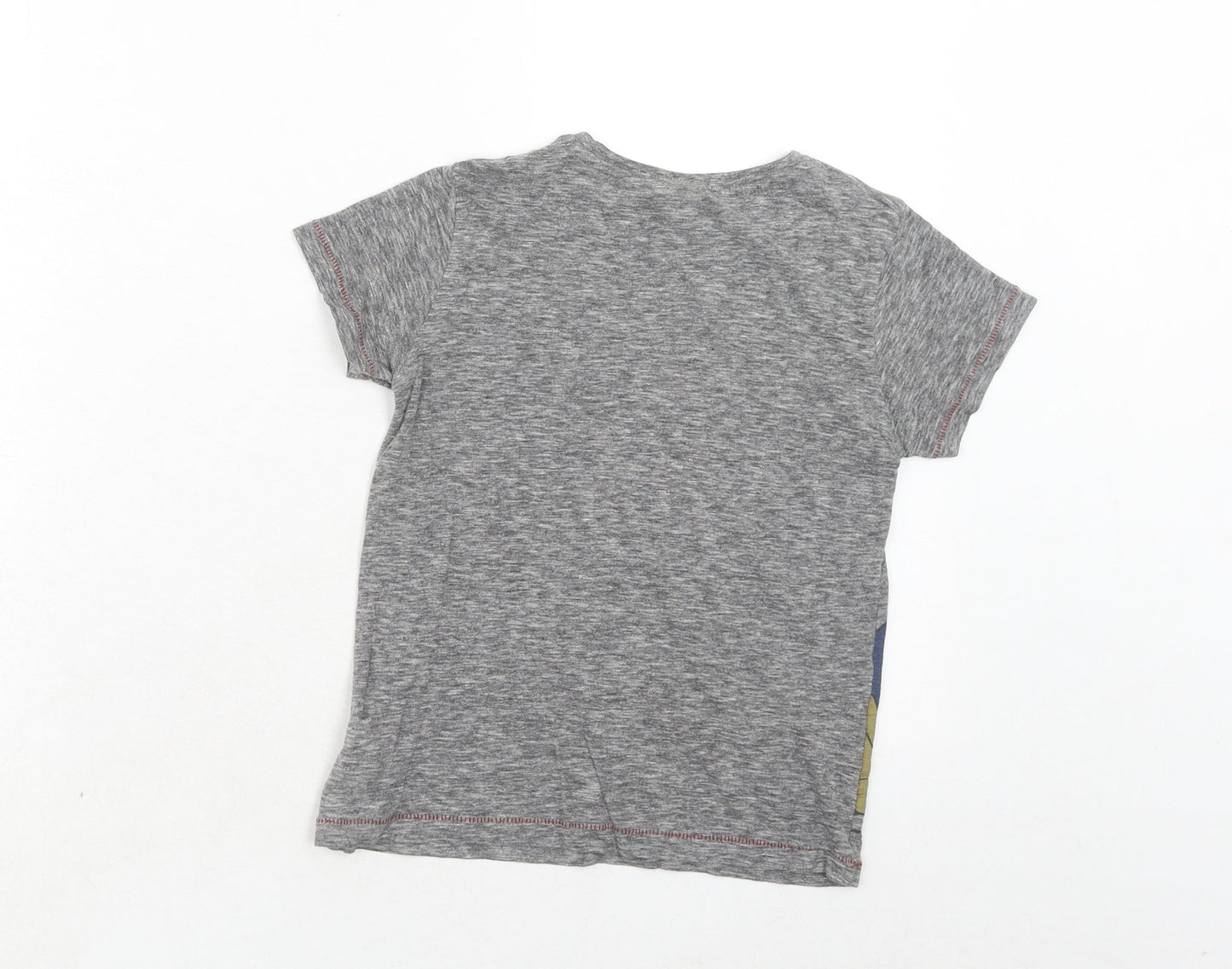 NEXT Boys Grey Cotton Pullover T-Shirt Size 6 Years Crew Neck Pullover - Mickey and Friends
