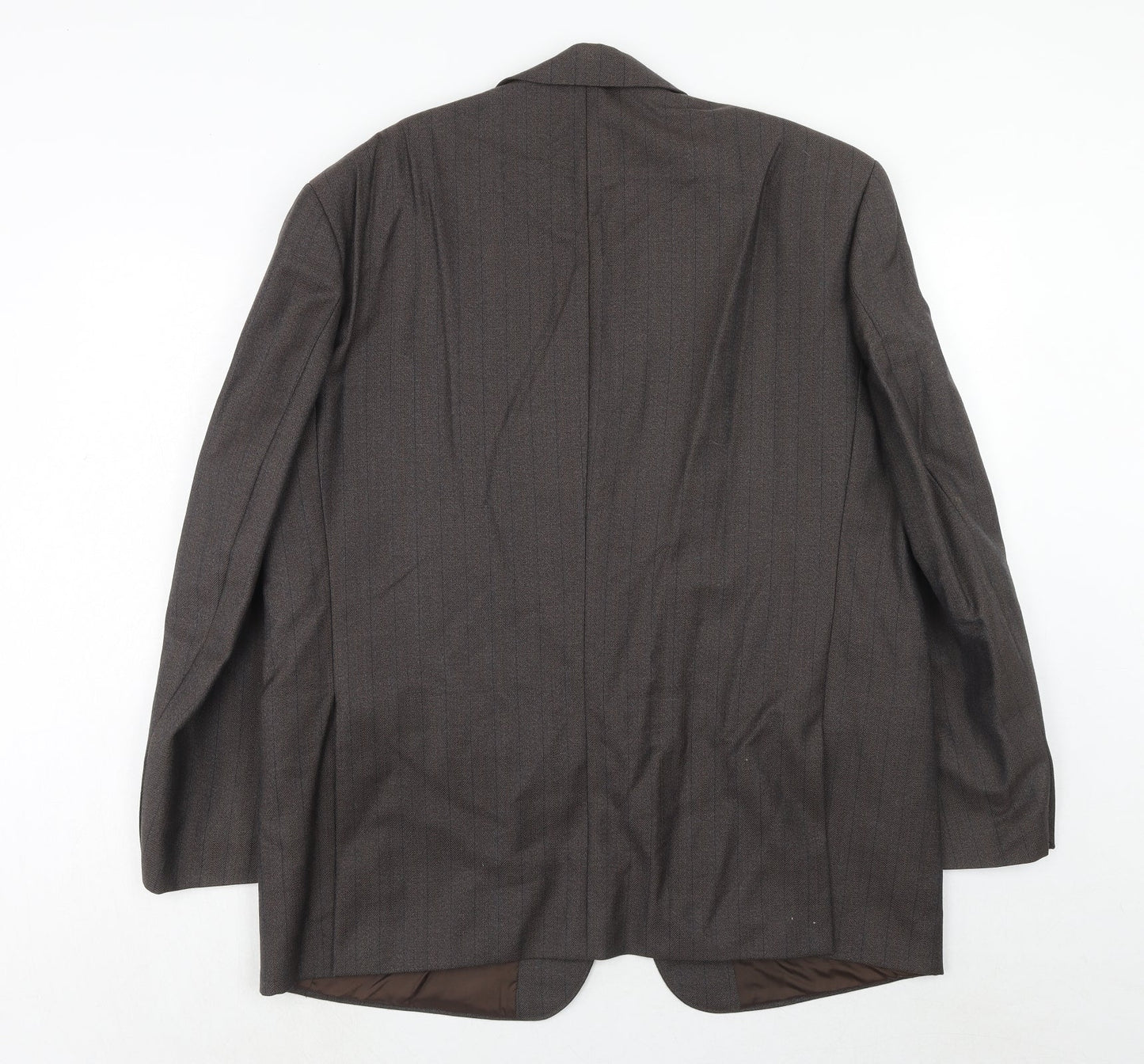 Wellington Mens Brown Striped Wool Jacket Suit Jacket Size 44 Regular