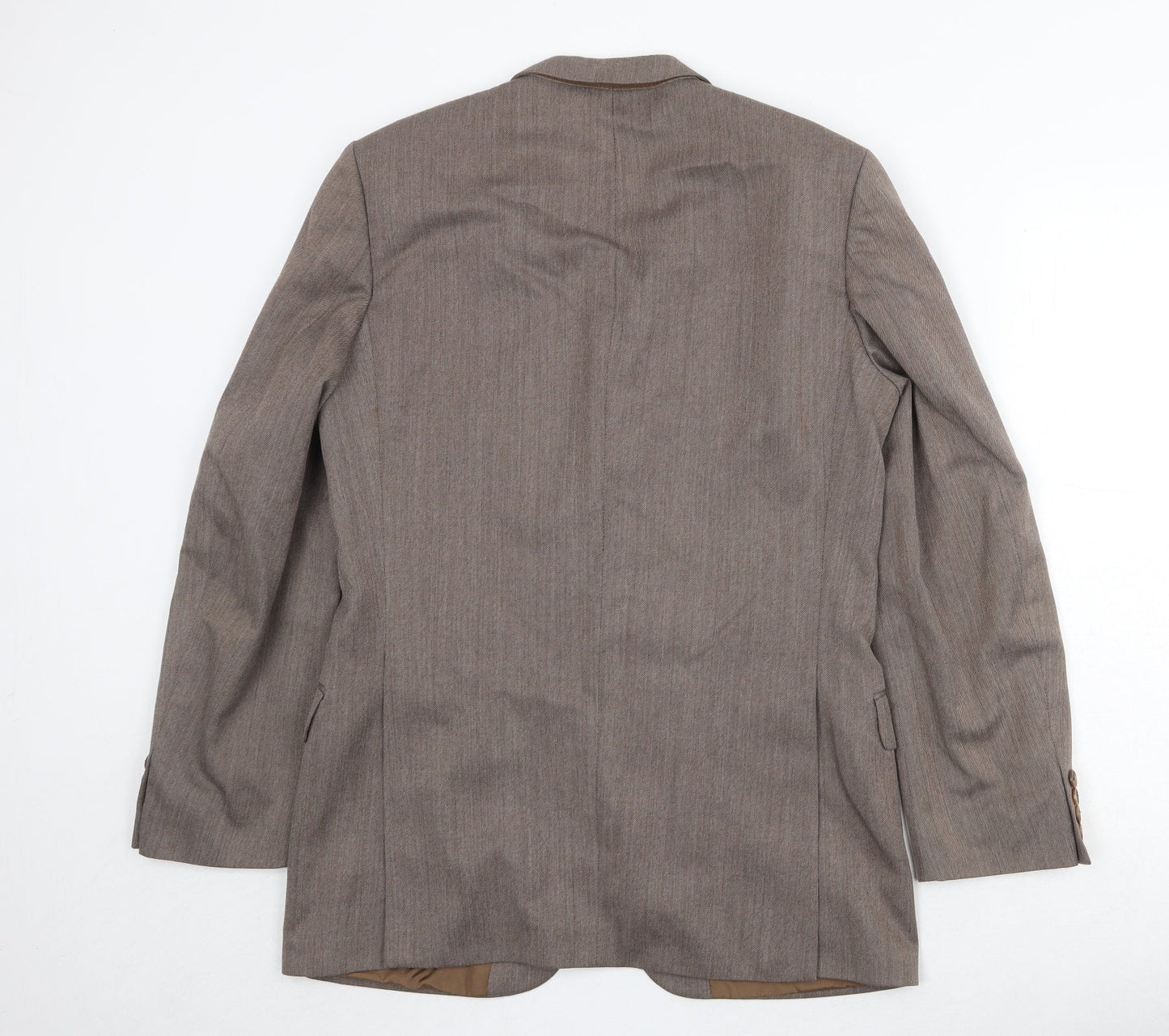 Marks and Spencer Mens Beige Polyester Jacket Suit Jacket Size 38 Regular