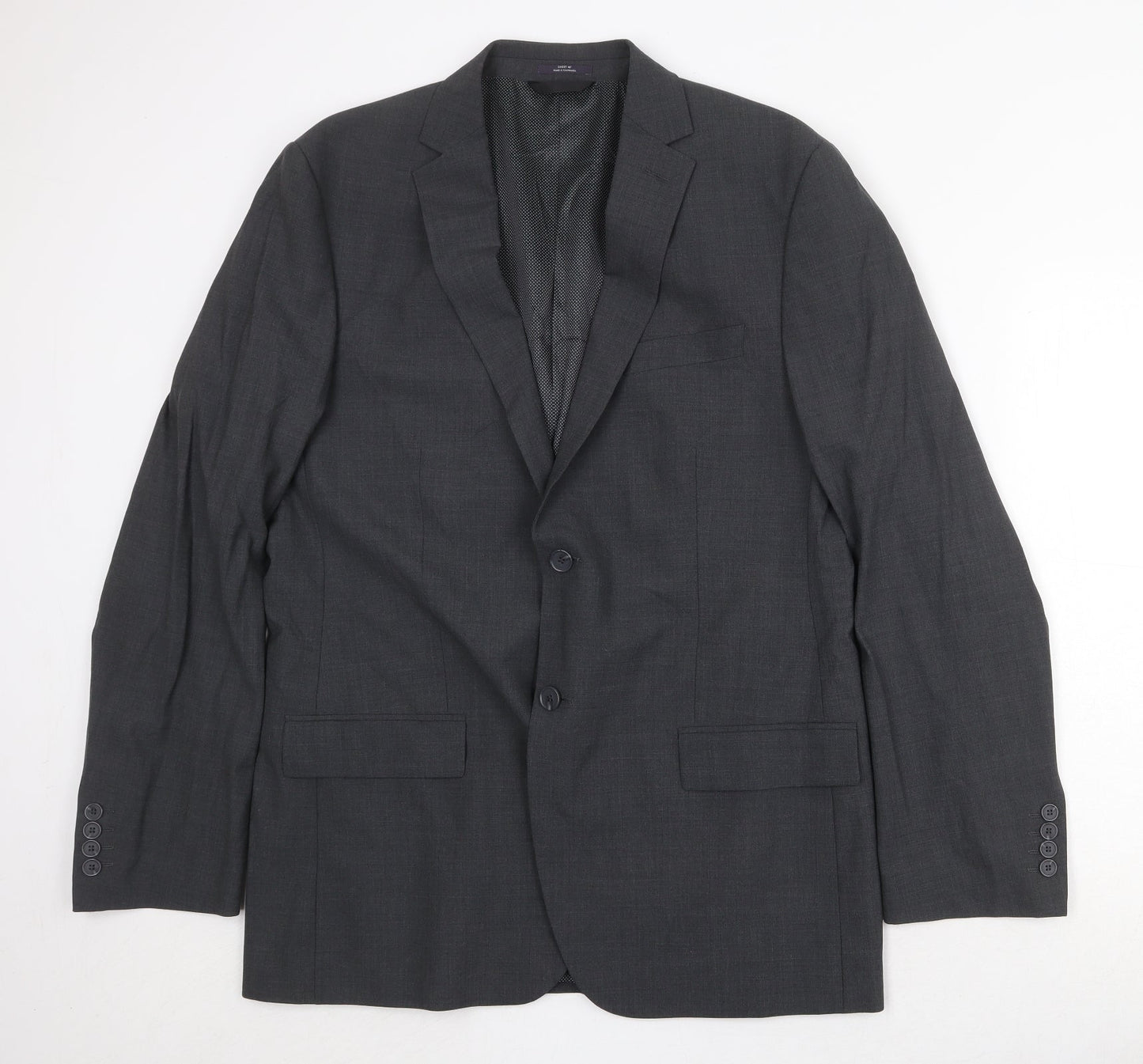 Marks and Spencer Mens Grey Wool Jacket Suit Jacket Size 42 Regular