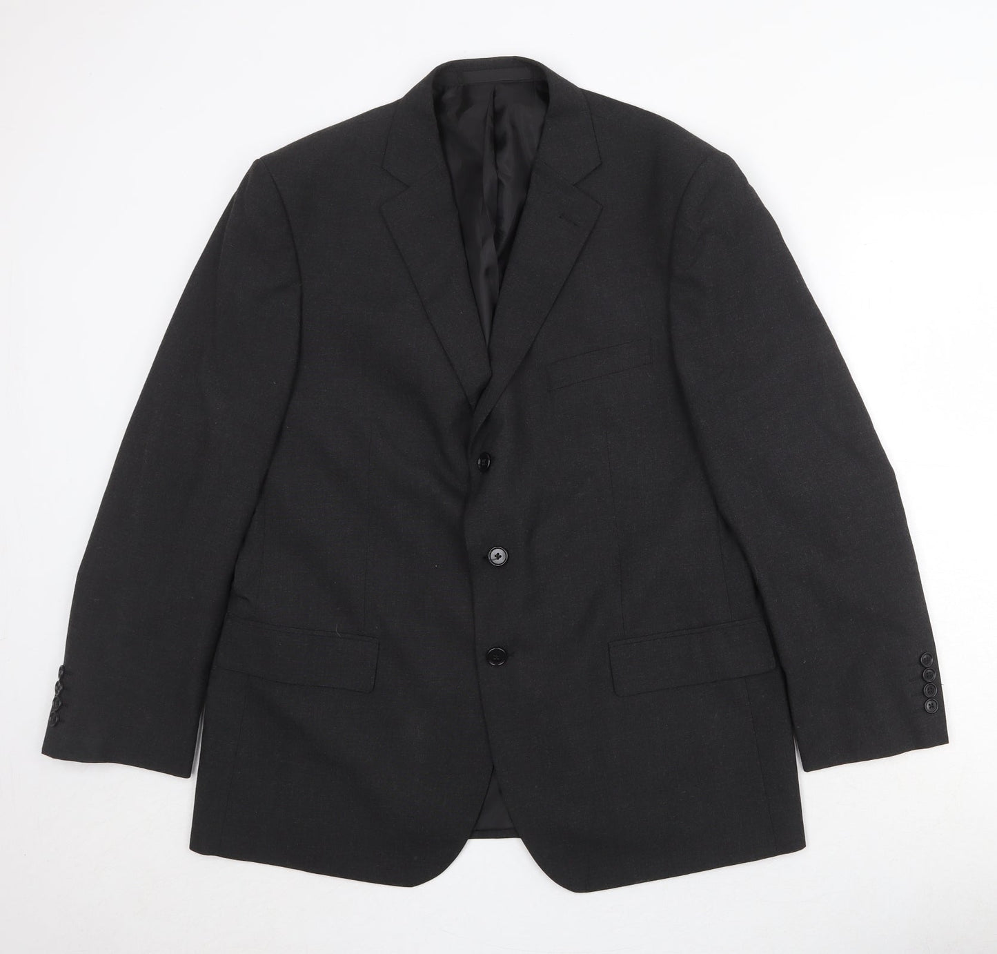 Marks and Spencer Mens Black Polyester Jacket Suit Jacket Size 42 Regular