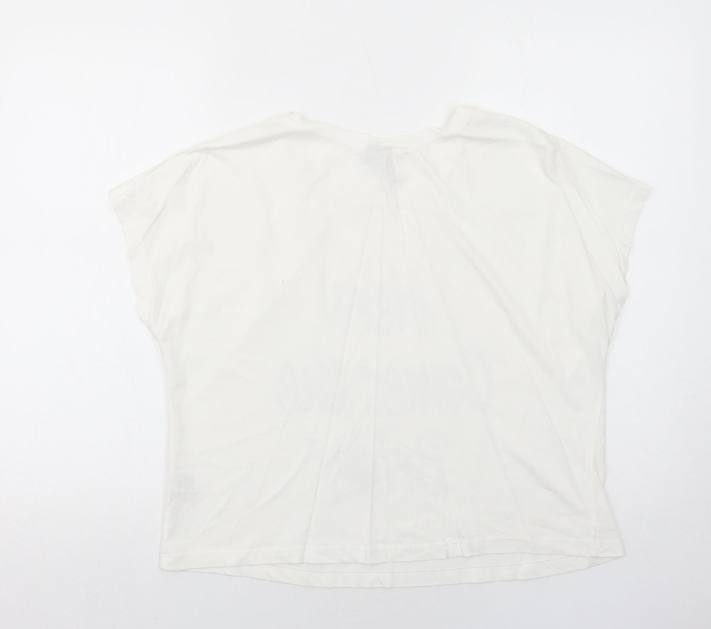 ASOS Womens White Cotton Basic T-Shirt Size S Round Neck - Here Comes The Bride