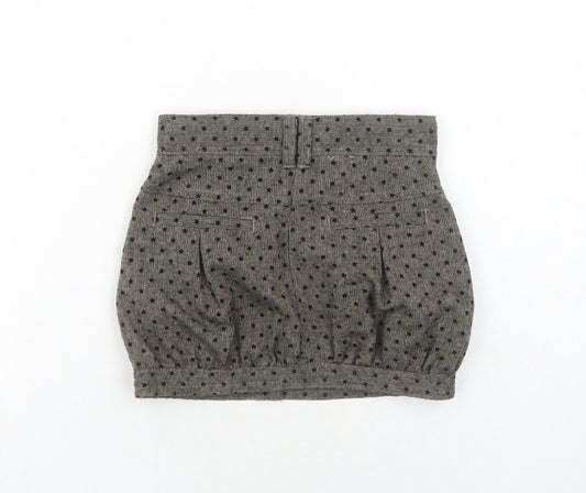 Tape a aloeil Girls Brown Polka Dot Polyester Bandage Skirt Size 5 Years Regular Zip