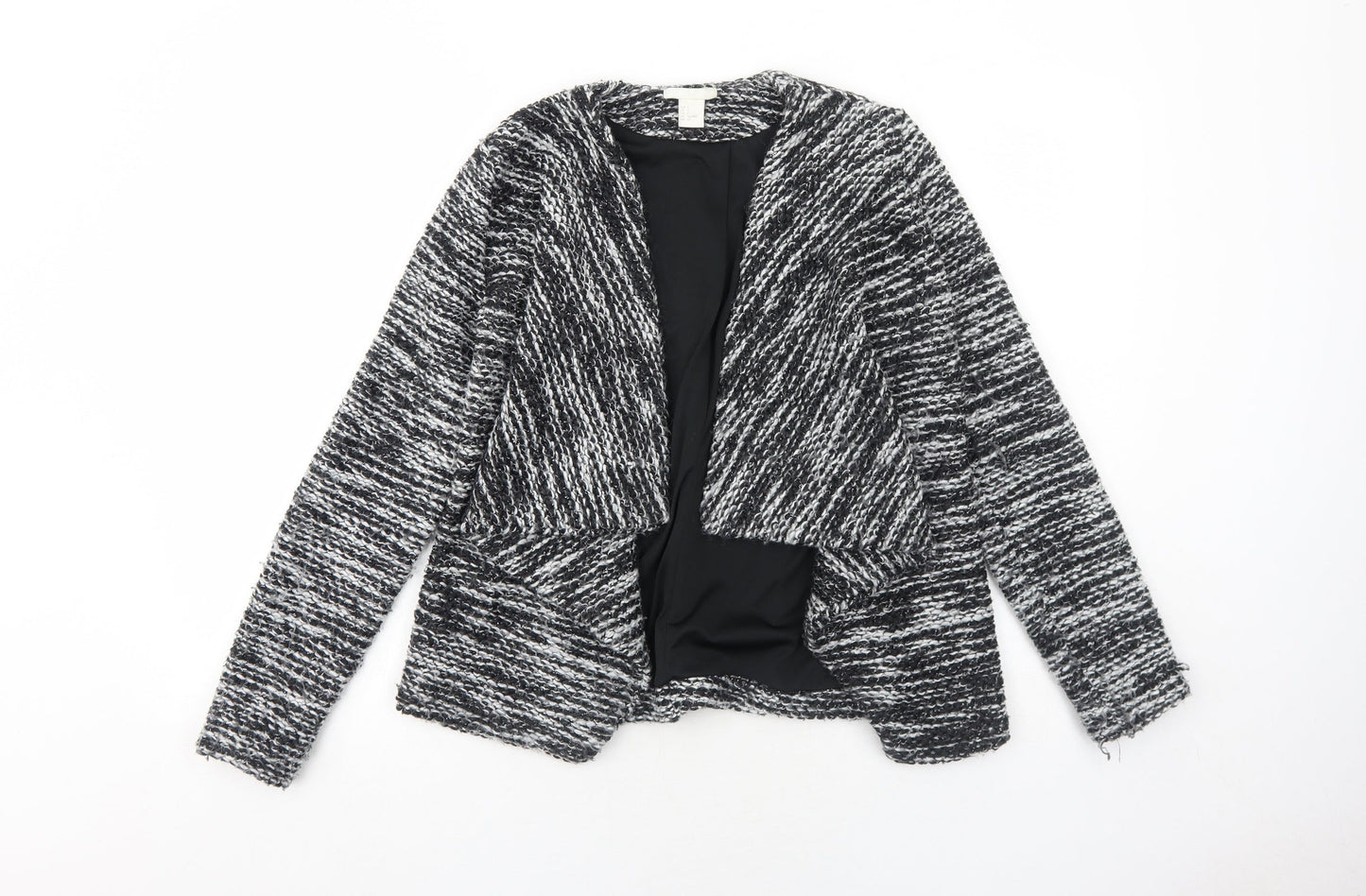 H&M Womens Black Geometric Jacket Size S