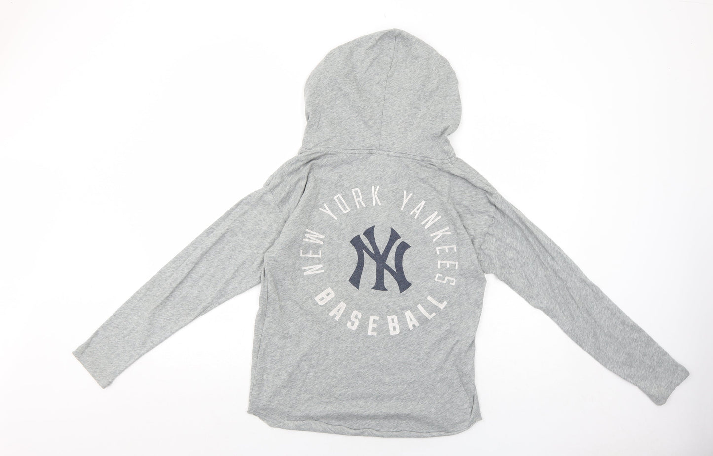 PINK Womens Grey Cotton Pullover Hoodie Size XS Pullover - New York Yankees