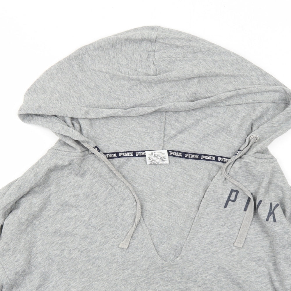 PINK Womens Grey Cotton Pullover Hoodie Size XS Pullover - New York Yankees