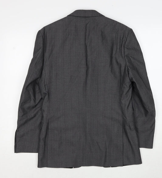 Red Herring Mens Grey Polyester Jacket Suit Jacket Size 36 Regular