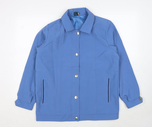 Amber Womens Blue Jacket Size 12 Zip