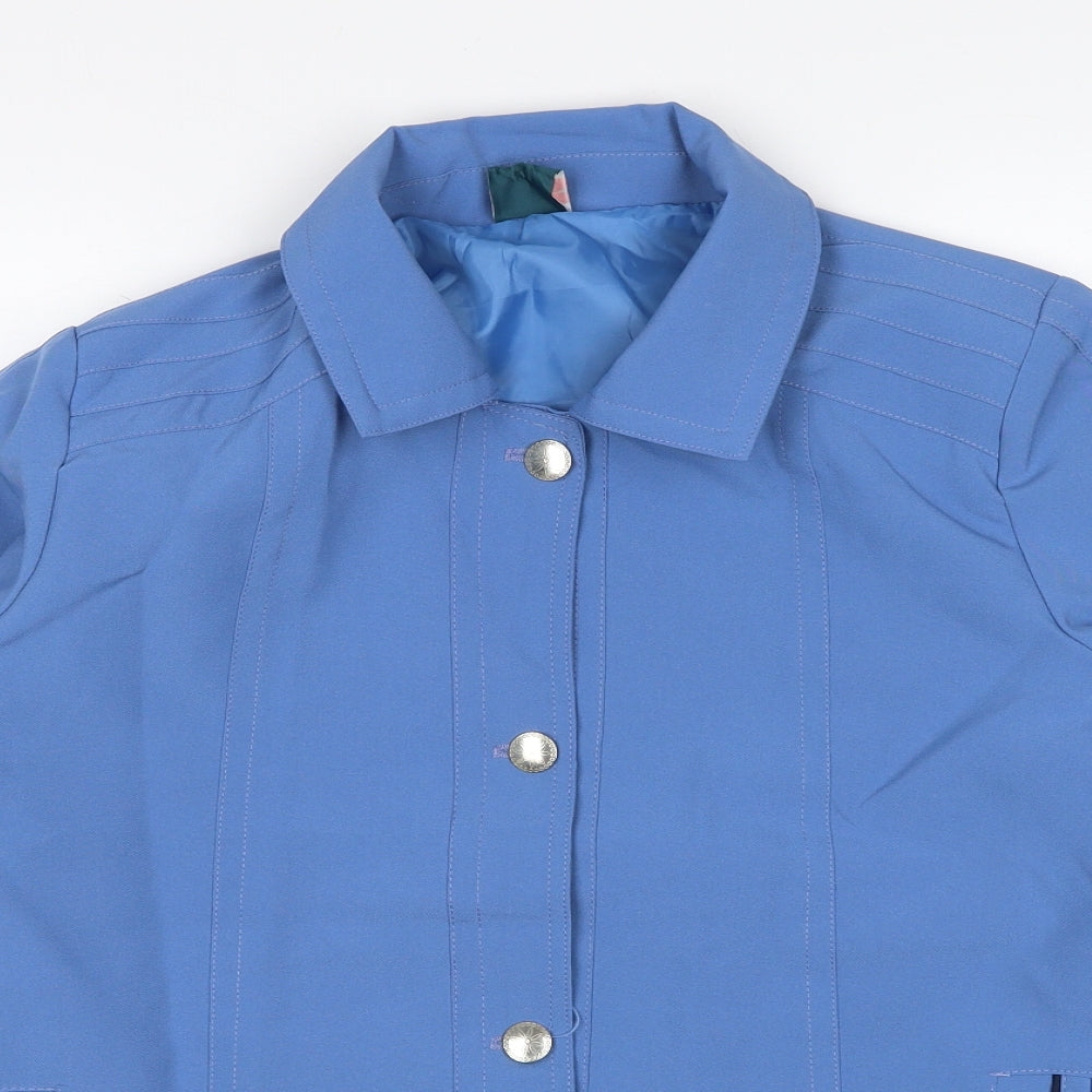 Amber Womens Blue Jacket Size 12 Zip