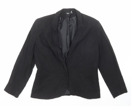 ASOS Womens Black Jacket Blazer Size 10 Button