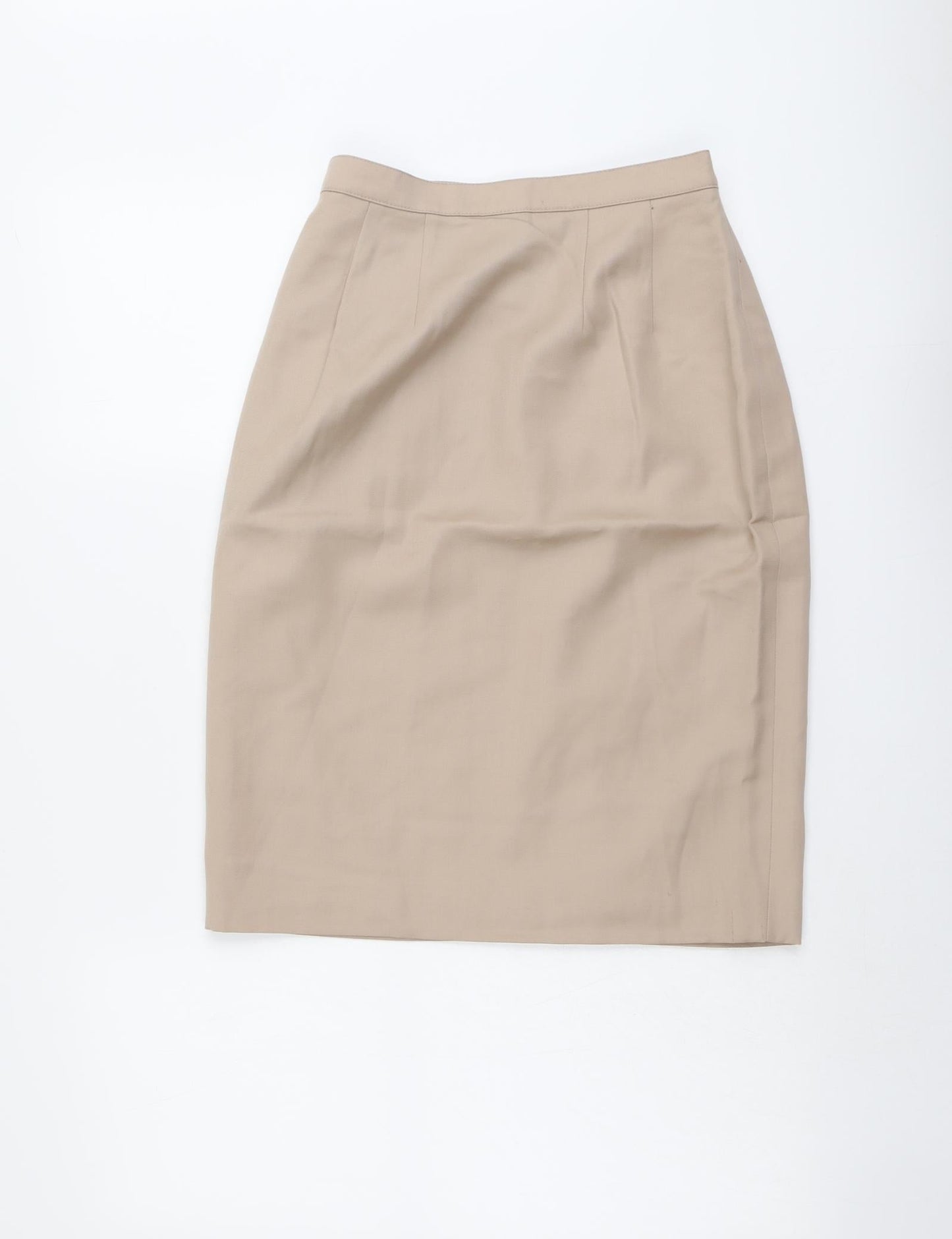 Planet Womens Beige Wool Straight & Pencil Skirt Size 10 Zip